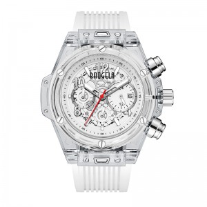BAOGELA Brand Full Transparent Watch Luxury Mens Watch Fashion Sports Military Reloj Creative Men Women Chronograph Quartz Watch 20013